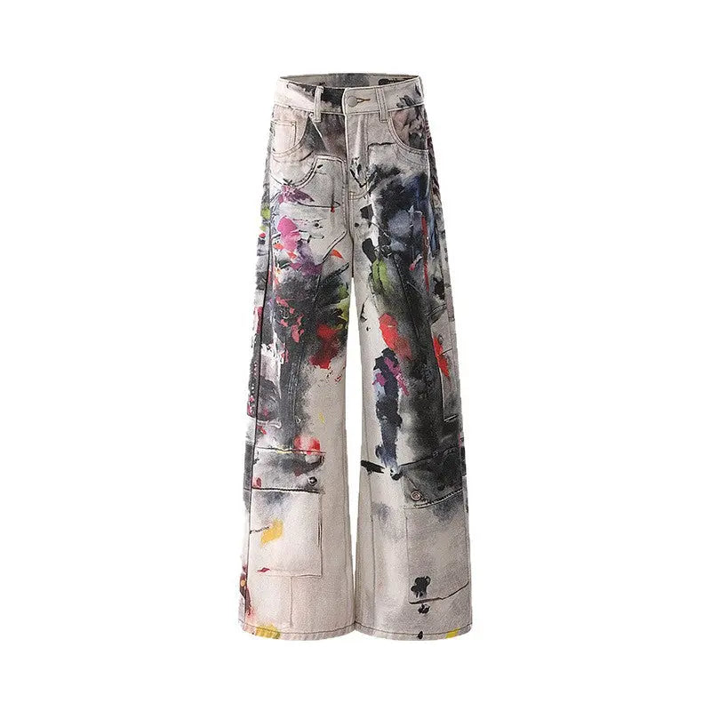 Women's Denim Pants Design Punk  Floor-Length Trousers for Men and Women eprolo