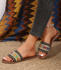 Chestnut Bohemian Pattern Crochet Faux Leather Beach Slippers Dear-Lover Dropshipping