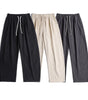 Loose and minimalist cotton and linen casual pants for men straight leg pants Markonline