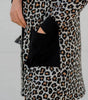 Black Leopard Patched Pocket Open Front Cardigan Dear-Lover Dropshipping