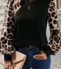 Khaki Leopard Puff Sleeve Patchwork Top Dear-Lover Dropshipping