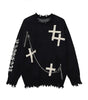 Knitted sweater necklace cross sweater for men eprolo