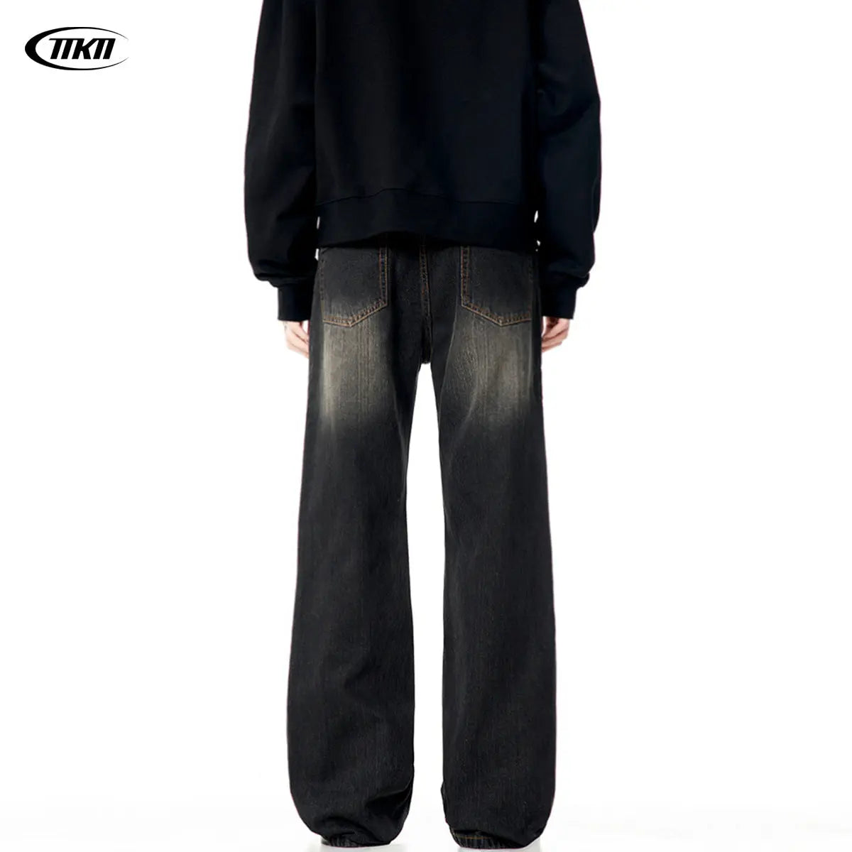 Flared Denim Pants for Men and Women Slimming Cleanfit Long Trousers Markonline