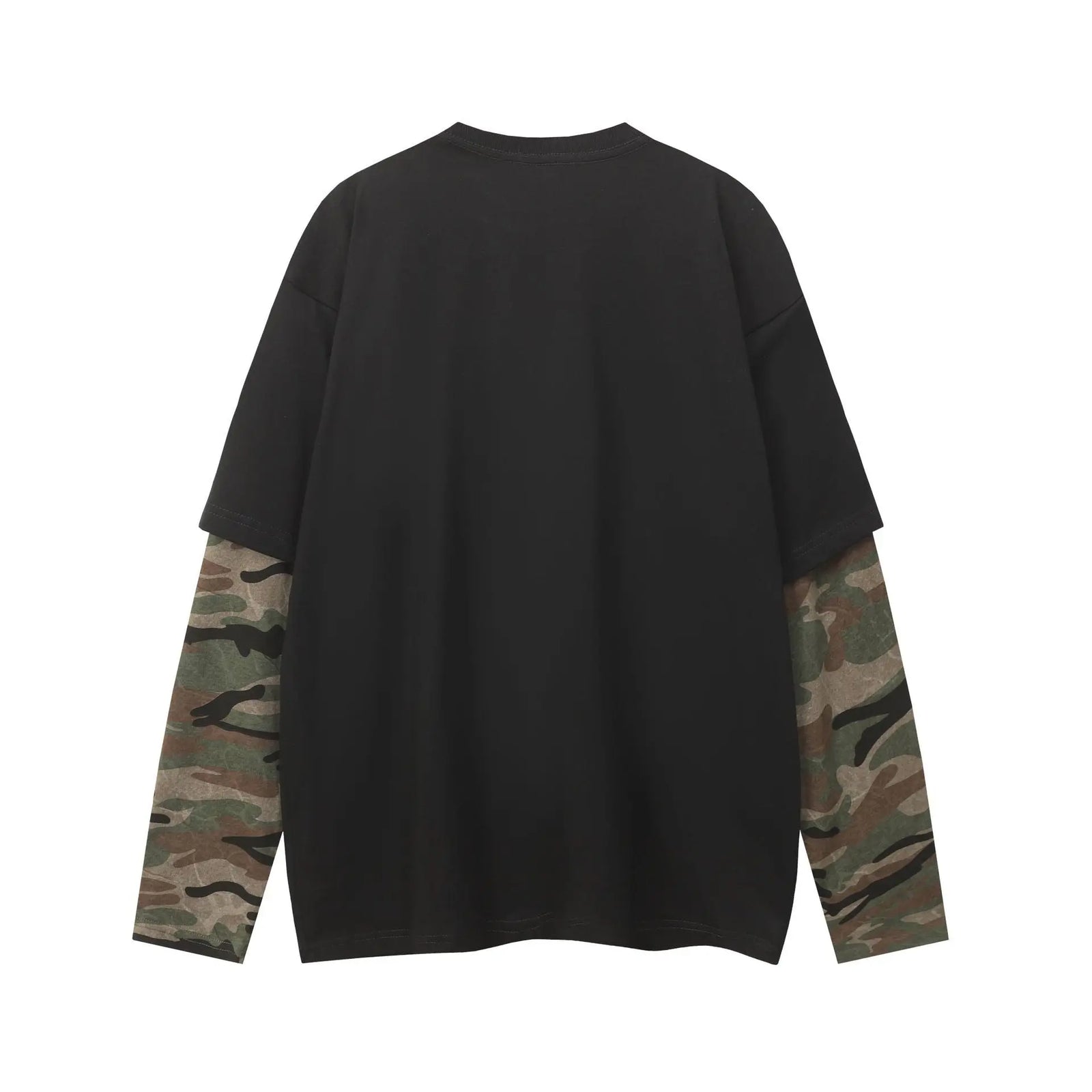 Camouflage fake two hoodies