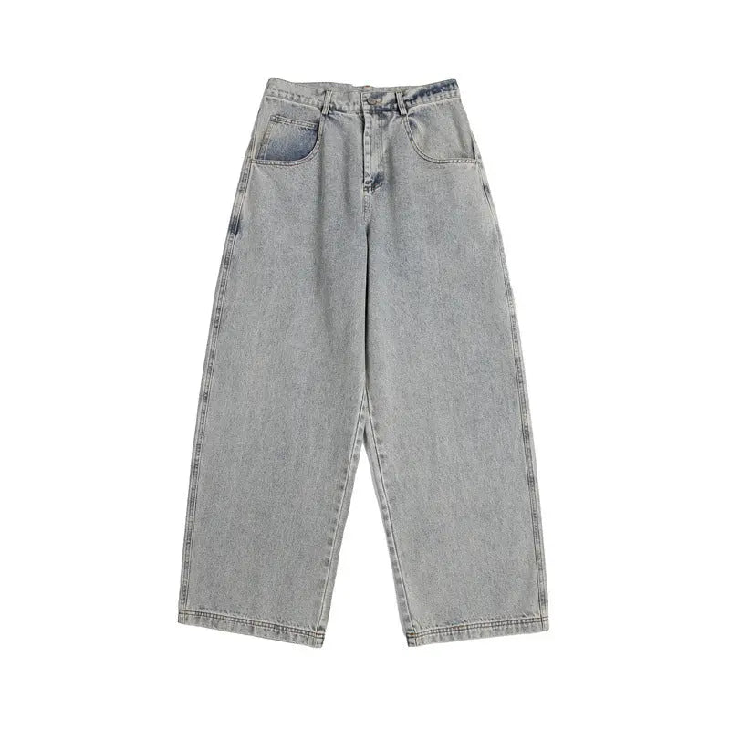 Simple and casual straight leg jeans for men and women Markonline