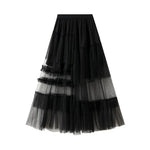 Cake skirt design irregular half skirt dreamy mesh skirt for women eprolo