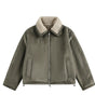 Brown lambhair coat for men Markonline