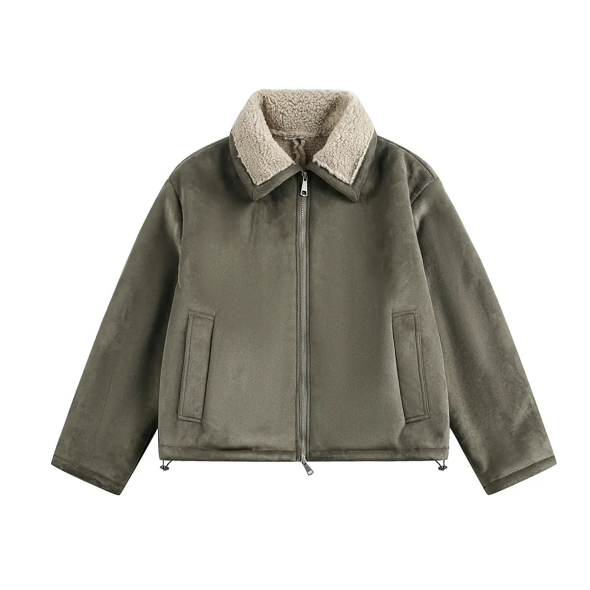 Brown lambhair coat for men Markonline