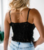 Black Crochet Lace Bralette Crop Top Markonline