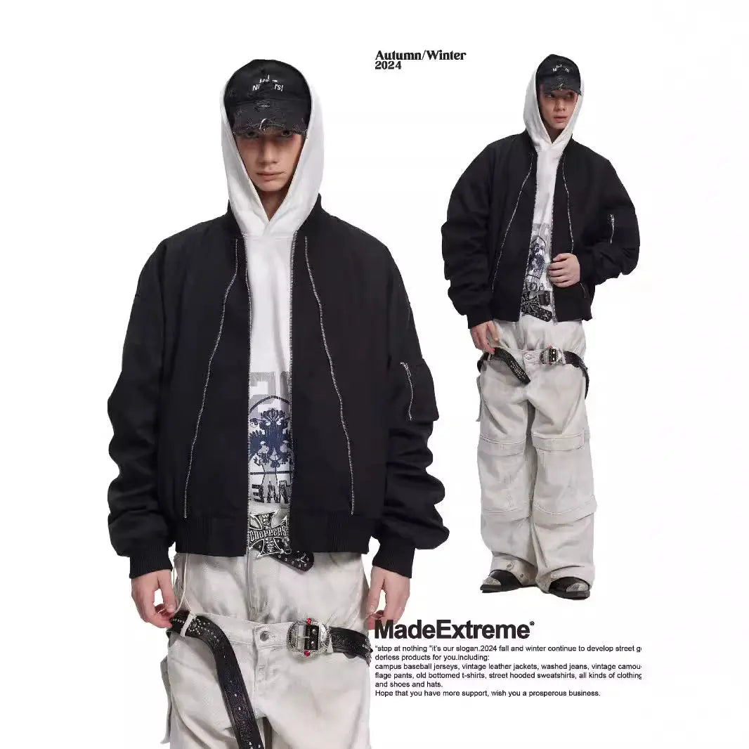 Patch Embroidery Flight Jacket  Casual Outerwear for Men eprolo