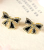 Black Rhinestone Bow Knot Stud Earrings Dear-Lover Dropshipping