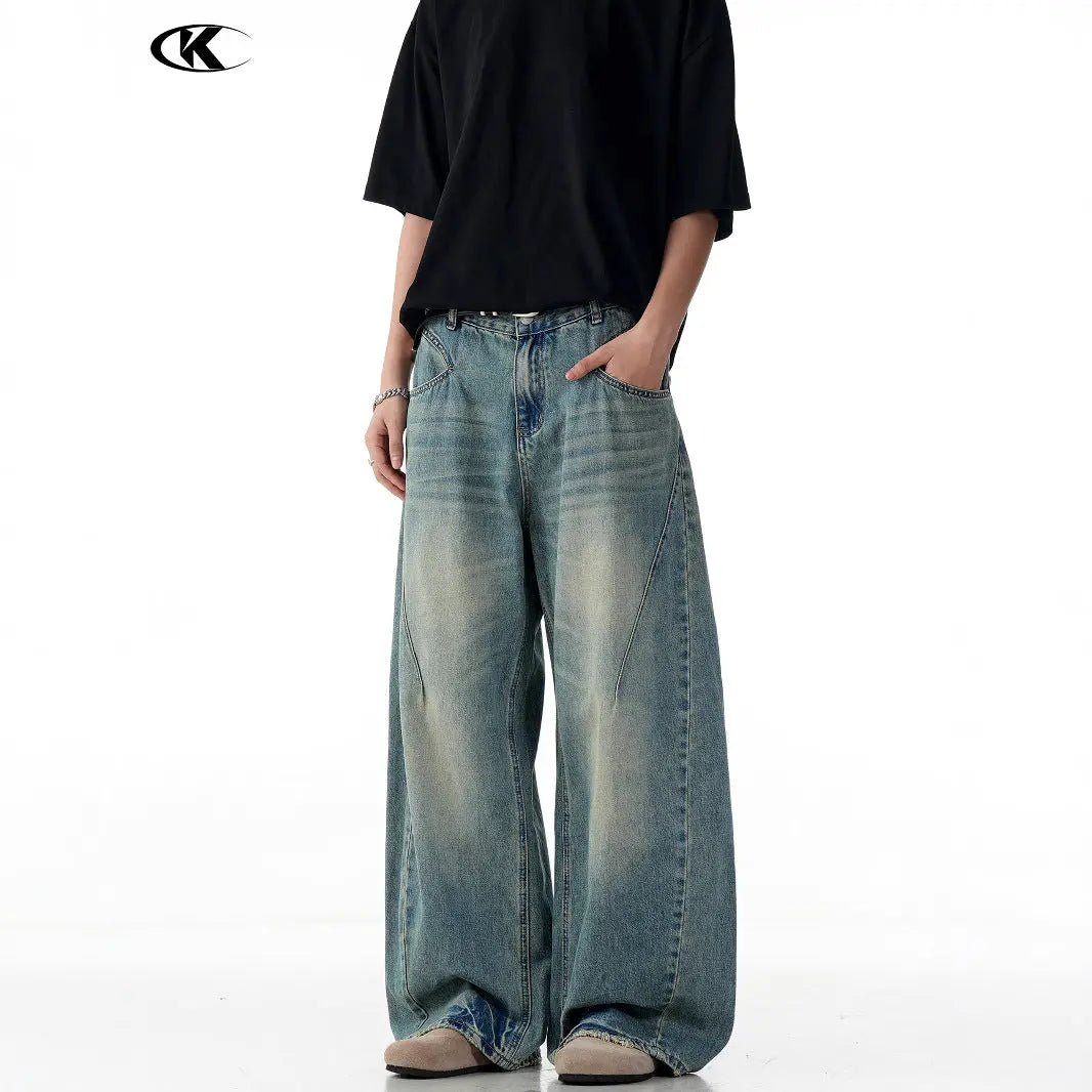 Jeans for Men and Women Loose Fit Casual Wide Leg Pants Markonline