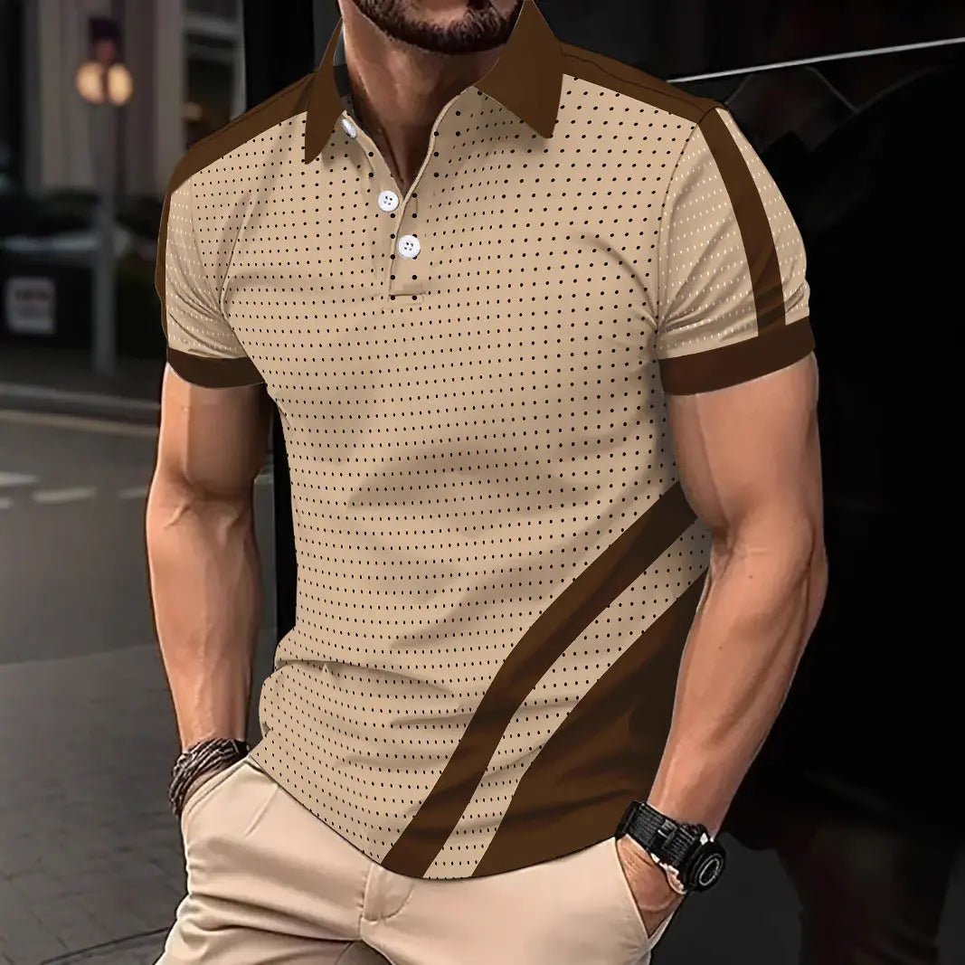 Polo shirt button men's fashionable sports polo shirt Markonline