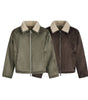 Brown lambhair coat for men Markonline