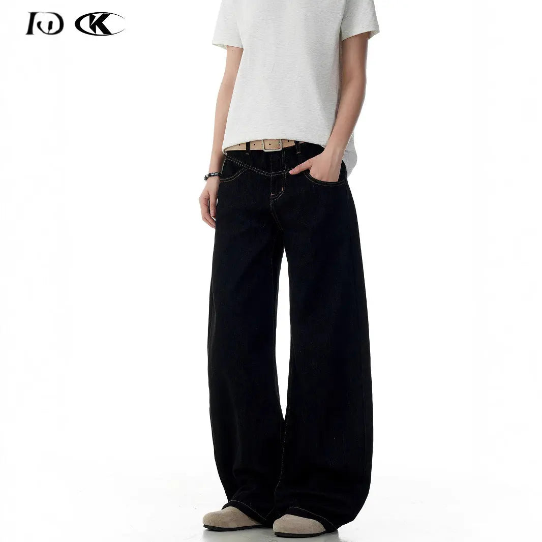 Jeans for Men and Women Retro Slimming Banana Fit Wide Leg Casual Long Pants eprolo