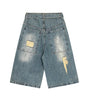 Broken hole casual denim shorts for men and women Markonline
