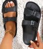 Black Double-buckle EVA Slippers Dear-Lover Dropshipping