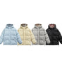 Cozy Hooded Solid Color Cotton Coat for Men and Women Casual Thick Puffer Jacket Markonline