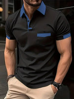 Color blocked pocket polo shirt sports polo shirt Markonline