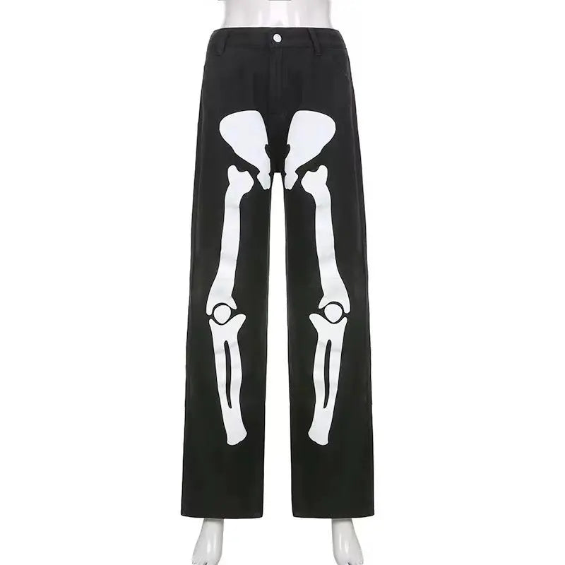 Skeleton Bone Graffiti Jeans for Men eprolo
