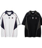 Polo collar sports shirt with stitching and short sleeved T-shirt Markonline