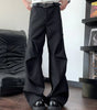 Black pleated paratrooper casual pants for men and women Markonline