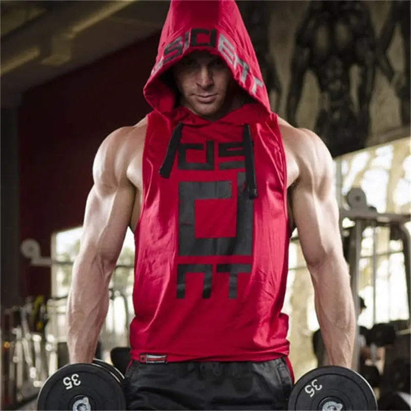 Cotton Tank Tops Hoodie Fitness Mens Bodybuilding Workout Tee fashion Muscle Male Activewear Markonline