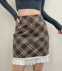 Plaid skirt for women eprolo