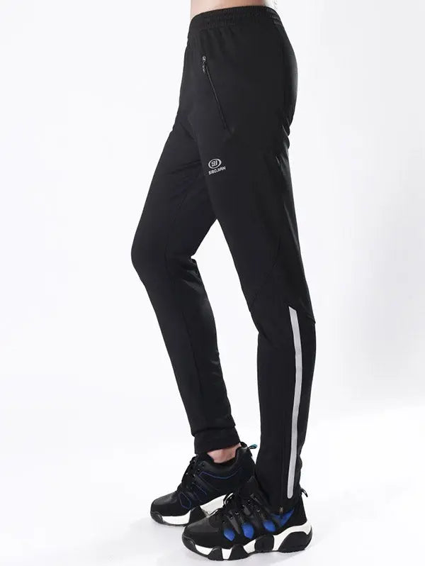 Quick Dry Luminous Side Stripe Zipper Bottom Activewear Pants Markonline