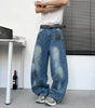 Old graffiti curved knife jeans for men in summer Markonline