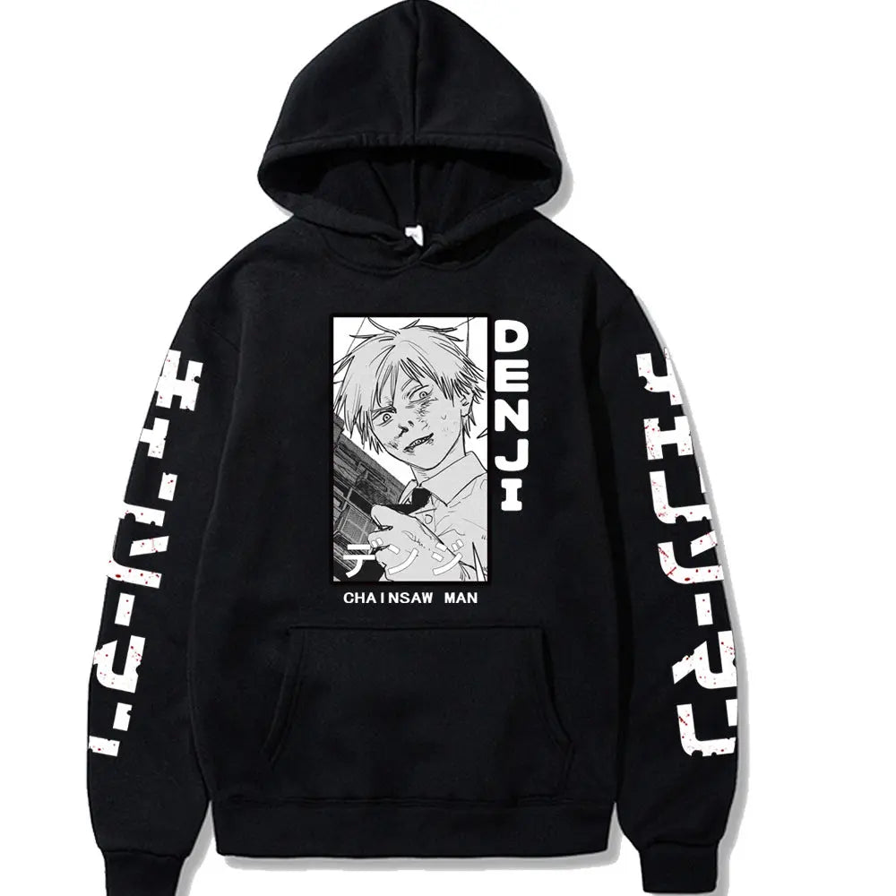Chainsaw Man Printed Hooded Sweatshirt Markonline