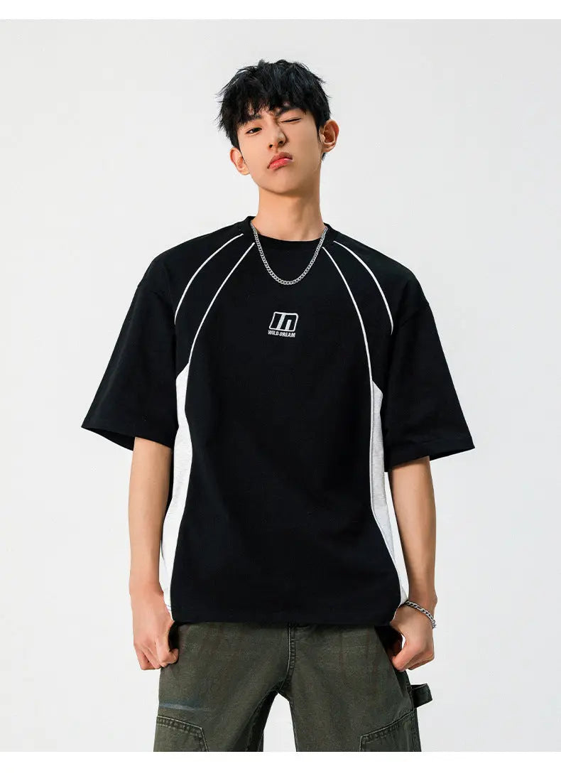 Embroidered short sleeved T-shirt for men Markonline