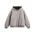 Haired collar hooded cotton jacket for men and women eprolo
