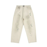 Paint holes dirt dyed jeans men Markonline