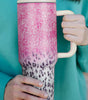 Pink Leopard Gradient 40oz Stainless Steel Thermos Travel Cup Dear-Lover Dropshipping