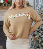 Smoke Gray Merry Colorful Dot Detail Christmas Drop Shoulder Sweater Dear-Lover Dropshipping