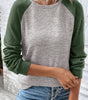 Evergreen Colorblock Raglan Long Sleeve T Shirt Markonline