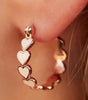 White Heart Shape Plated Alloy Small Hook Earrings Dear-Lover Dropshipping
