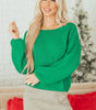 Bright Green Bow Backless Bubble Sleeve Sweater Dear-Lover Dropshipping