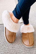 Camel Plush Suede Winter Home Slippers Dear-Lover Dropshipping