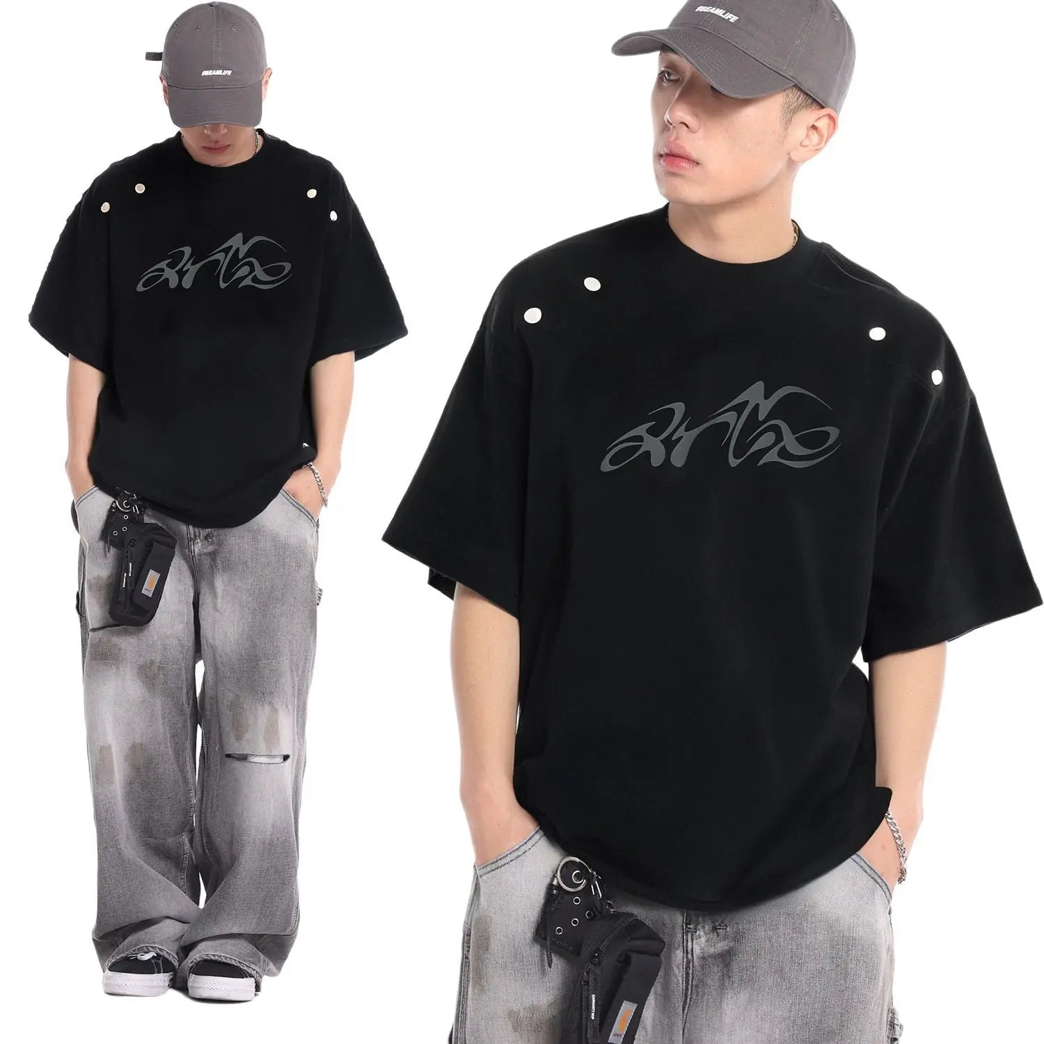 Loose Fit Short Sleeve T-Shirt for Men Markonline