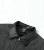 Leather collar with cotton jacket for men eprolo