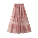 Cake skirt design irregular half skirt dreamy mesh skirt for women eprolo