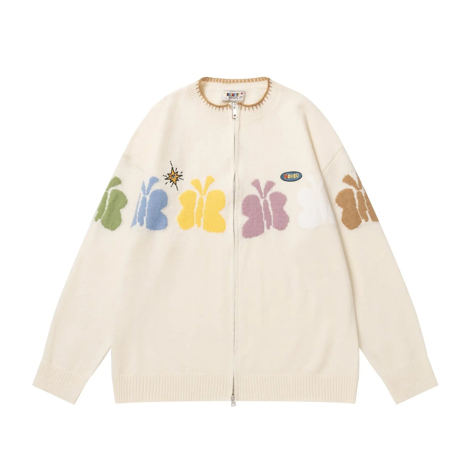 Retro Butterfly Button Cardigan Sweater for Men and Women