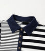 Black Stripe Half Placket Polo T Shirt Dress Markonline