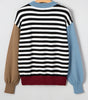 Color black Striped Panels Colorblock Sleeve Chic Sweater Dear-Lover Dropshipping