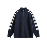 Three stripes with shoulder sleeves and a half high neck sweater for men Markonline