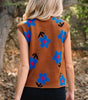 Chestnut Floral High Neck Sweater Vest Dear-Lover Dropshipping