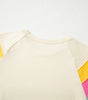White Color Block Stitched Sleeve Loose T Shirt Markonline