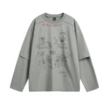 Two washed fake T-shirts with long sleeves for men Markonline